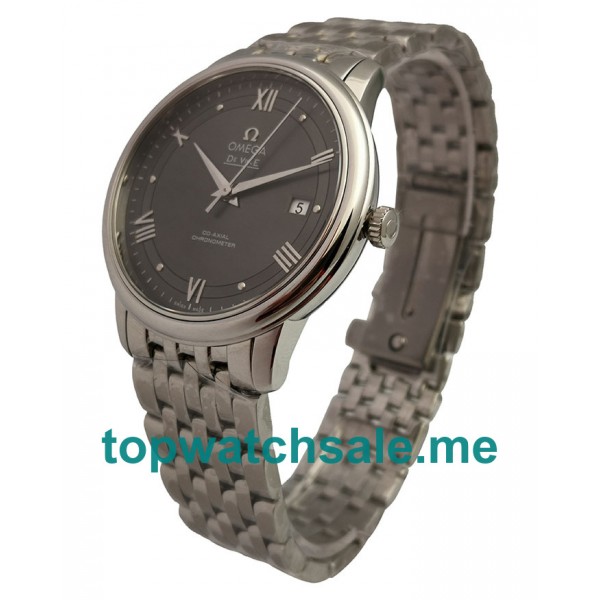 UK AAA Quality Omega De Ville 424.10.40.20.06.001 Replica Watches With Grey Dials For Sale