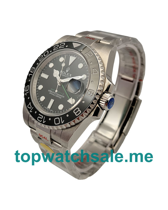 UK Best 1:1 Rolex GMT-Master II 116710LN Replica Watches With Black Dials For Men