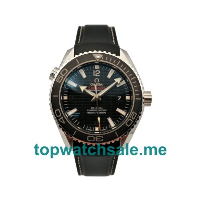 44 MM Cheap Omega Seamaster Planet Ocean 215.33.44.21.01.001 Replica Watches With Black Dials