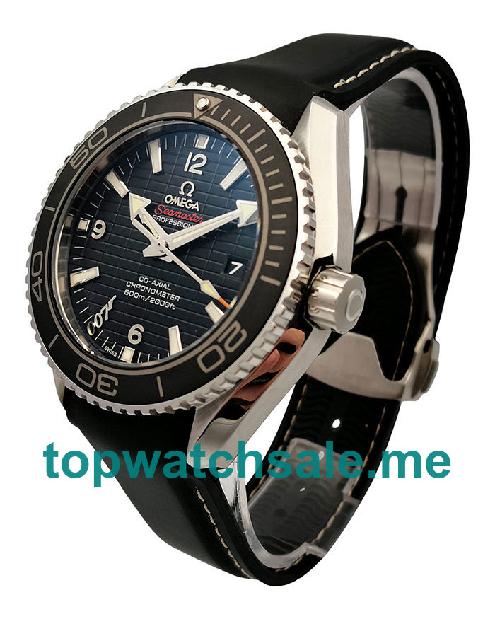 44 MM Cheap Omega Seamaster Planet Ocean 215.33.44.21.01.001 Replica Watches With Black Dials