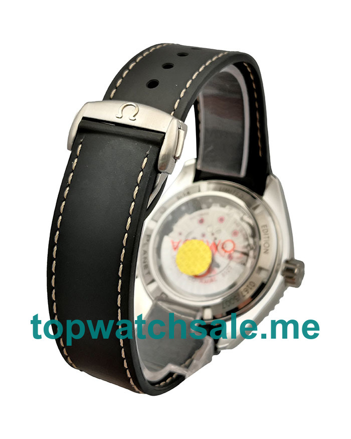 44 MM Cheap Omega Seamaster Planet Ocean 215.33.44.21.01.001 Replica Watches With Black Dials