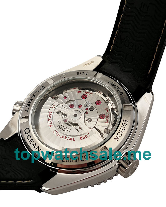 44 MM Cheap Omega Seamaster Planet Ocean 215.33.44.21.01.001 Replica Watches With Black Dials