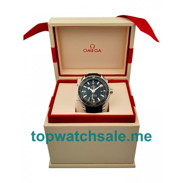 44 MM Cheap Omega Seamaster Planet Ocean 215.33.44.21.01.001 Replica Watches With Black Dials