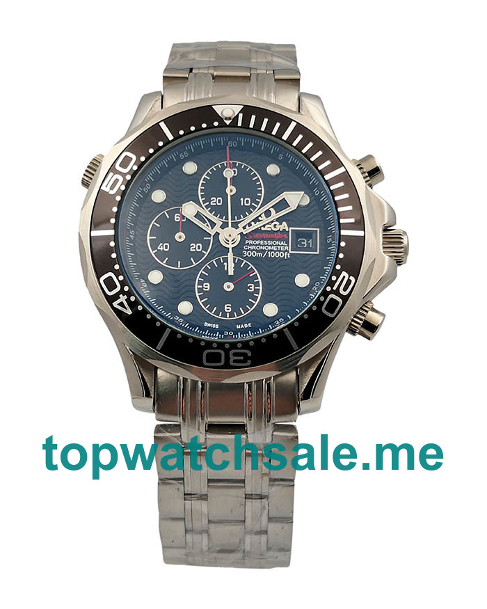 UK 41.5MM Black Dials Omega Seamaster Chrono Diver 213.30.42.40.01.001 Replica Watches