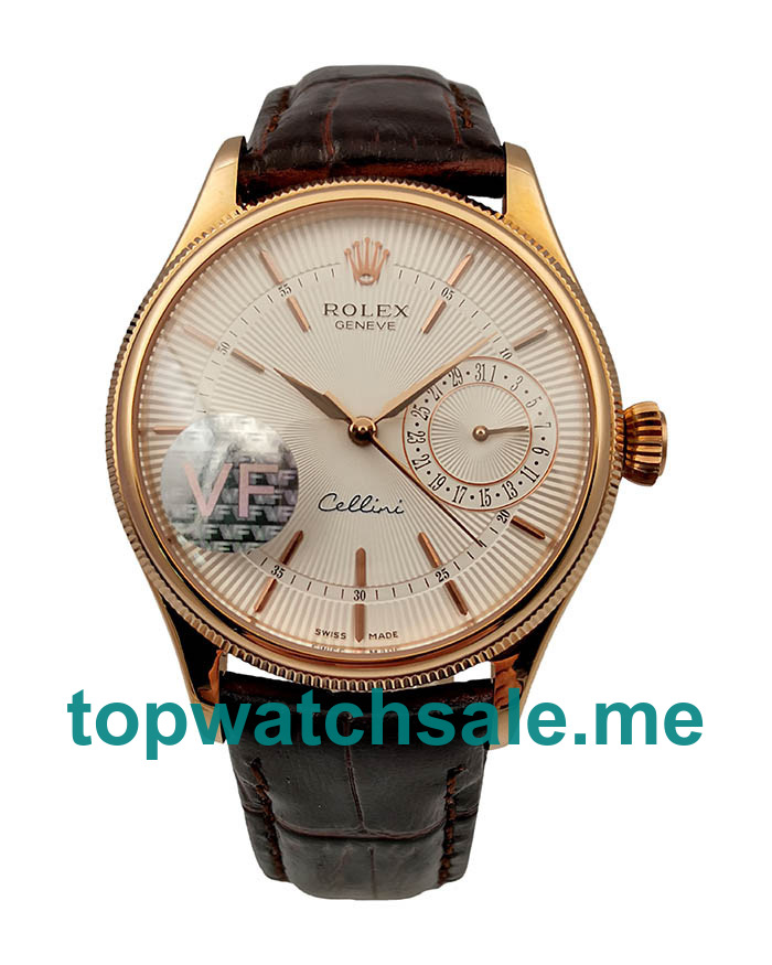 UK Swiss Movement Replica Rolex Cellini Date 50515 VF Rose Gold White Dial Dial Swiss 3165 For Sale UK Swiss Movement Replica Rolex Cellini Date 50515 VF Rose Gold White Dial Dial Swiss 3165 For Sale