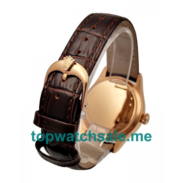 UK Swiss Movement Replica Rolex Cellini Date 50515 VF Rose Gold White Dial Dial Swiss 3165 For Sale