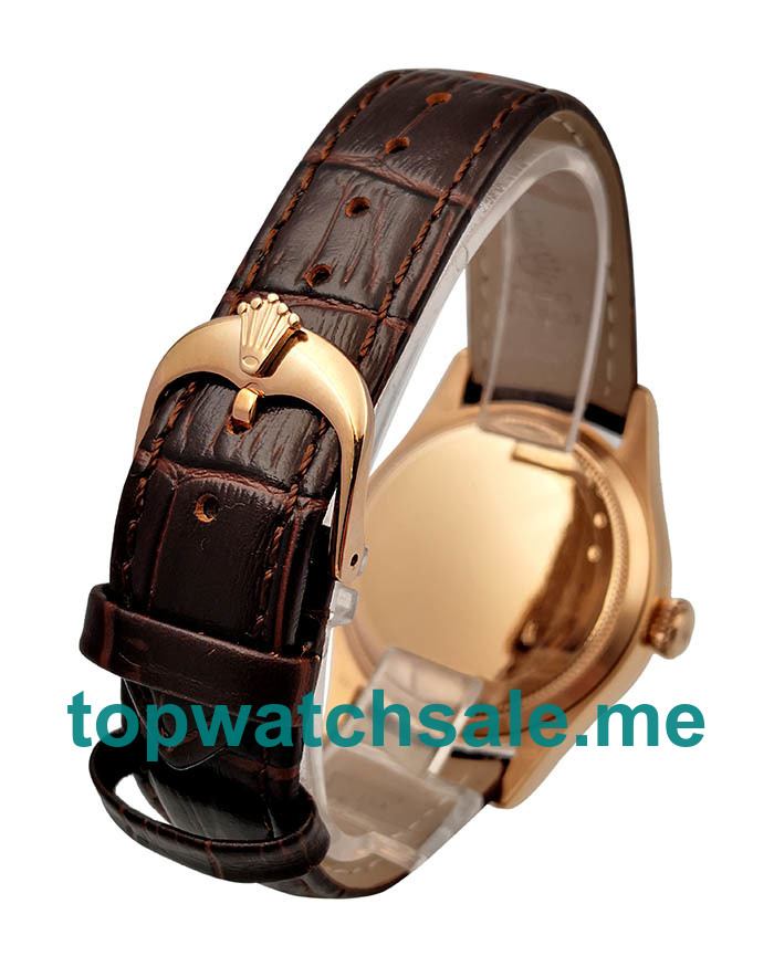 UK Swiss Movement Replica Rolex Cellini Date 50515 VF Rose Gold White Dial Dial Swiss 3165 For Sale