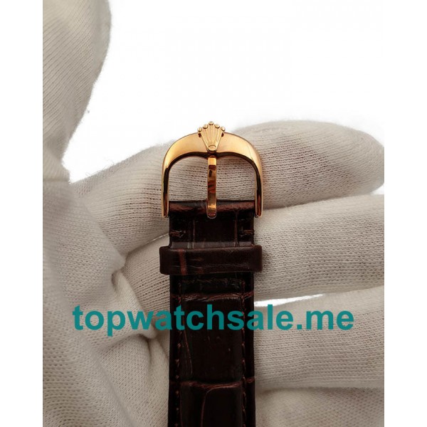 UK Swiss Movement Replica Rolex Cellini Date 50515 VF Rose Gold White Dial Dial Swiss 3165 For Sale