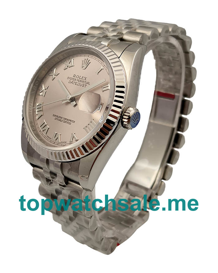 UK Perfect 1:1 Rolex Datejust 116234 Fake Watches With Rhodium Dials For Sale