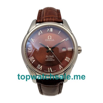 UK 41.5MM Brown Dials Omega De Ville Hour Vision 431.10.41.21.003 Replica Watches