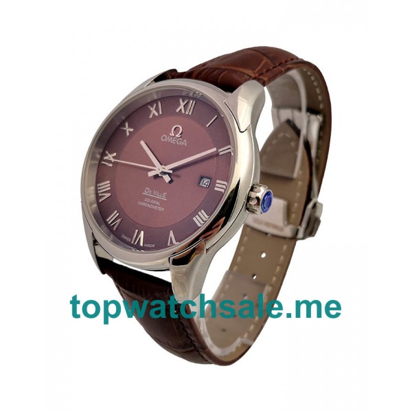 UK 41.5MM Brown Dials Omega De Ville Hour Vision 431.10.41.21.003 Replica Watches