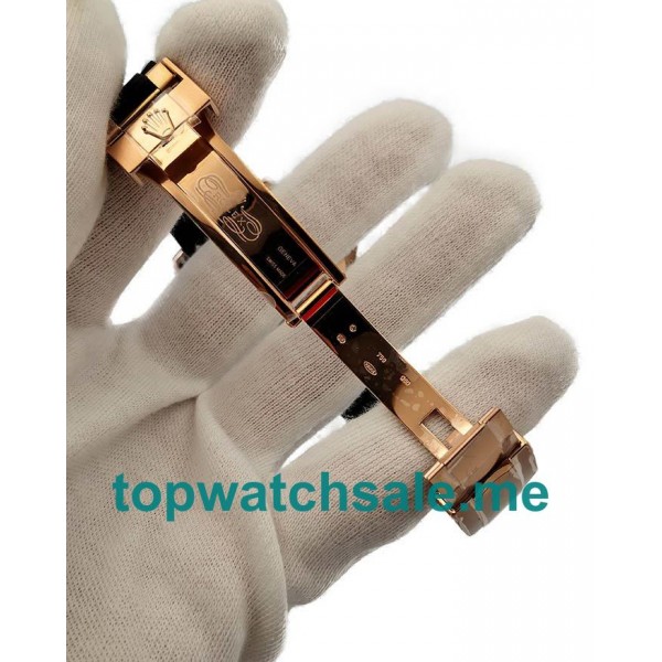 UK Perfect Replica Rolex Yacht-Master 40 116655 AR Rose Gold Black Dial Swiss 3135 Watches