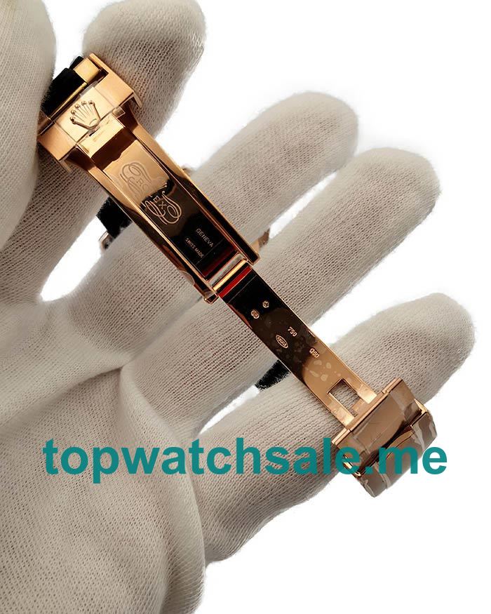 UK Perfect Replica Rolex Yacht-Master 40 116655 AR Rose Gold Black Dial Swiss 3135 Watches