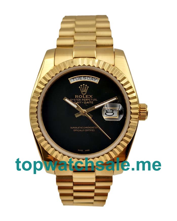 UK 36MM Black Dials Rolex Day-Date 18038 Replica Watches