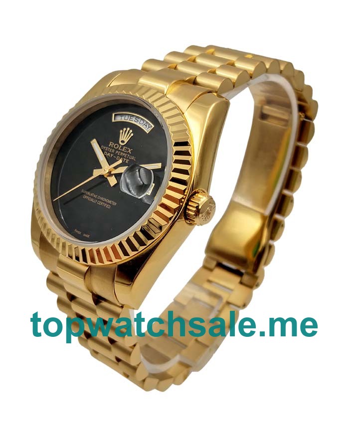UK 36MM Black Dials Rolex Day-Date 18038 Replica Watches