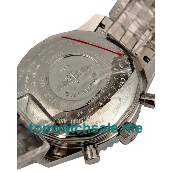 UK AAA Quality Breitling Navitimer World A24322 Replica Watches With White Dials For Men