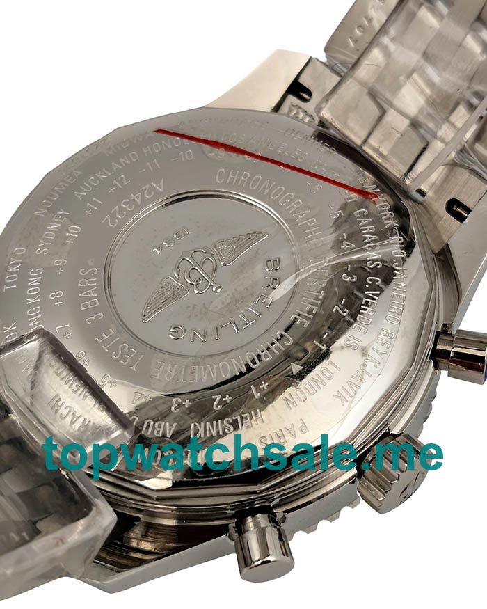 UK AAA Quality Breitling Navitimer World A24322 Replica Watches With White Dials For Men