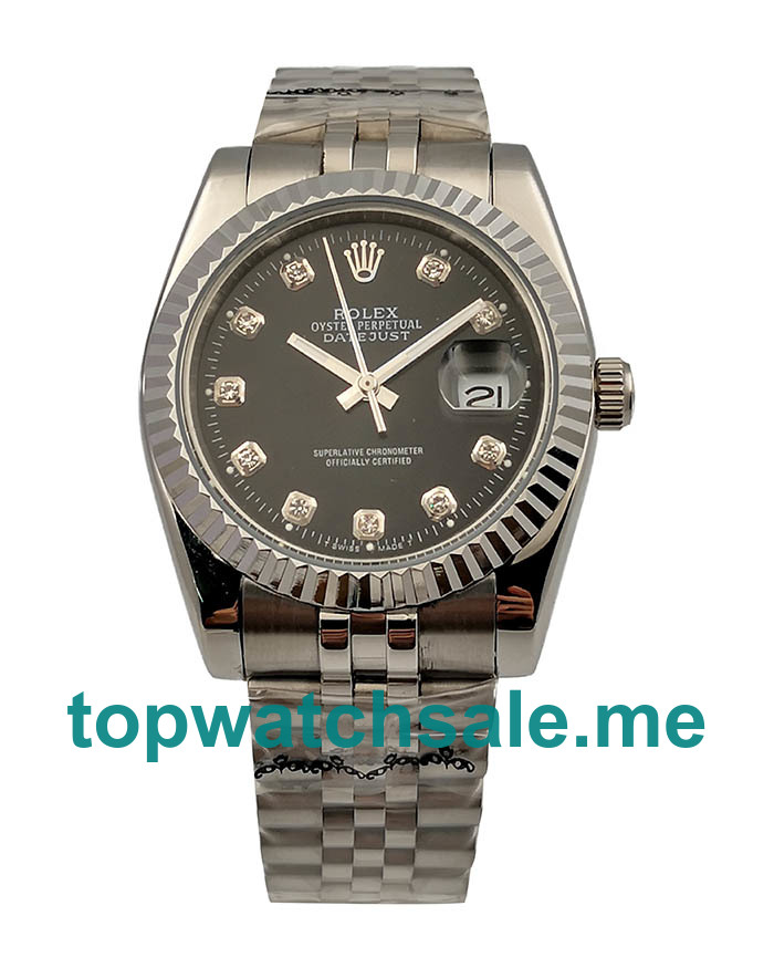 UK 36MM Diamond Hour Markers Replica Rolex Datejust 16234 Watches