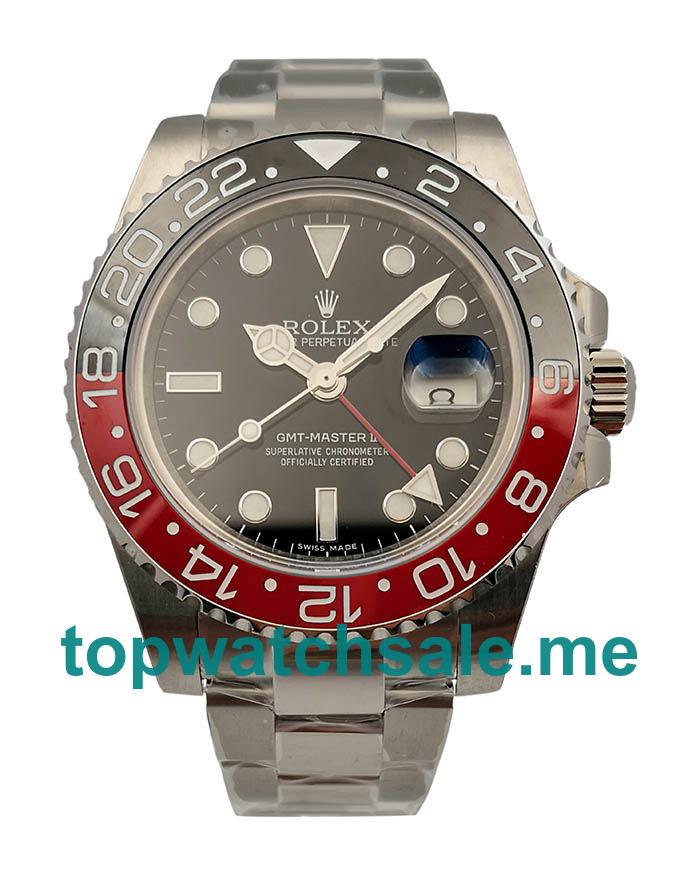 UK Perfect Replica Rolex GMT-Master II 116710BLNR UR Stainless Steel Black Dial Swiss 2836-2