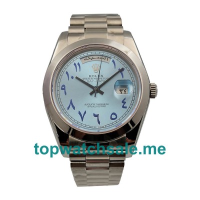 UK Best Quality Rolex Day-Date 228206 Replica Watches With Ice Blue Dials For Men