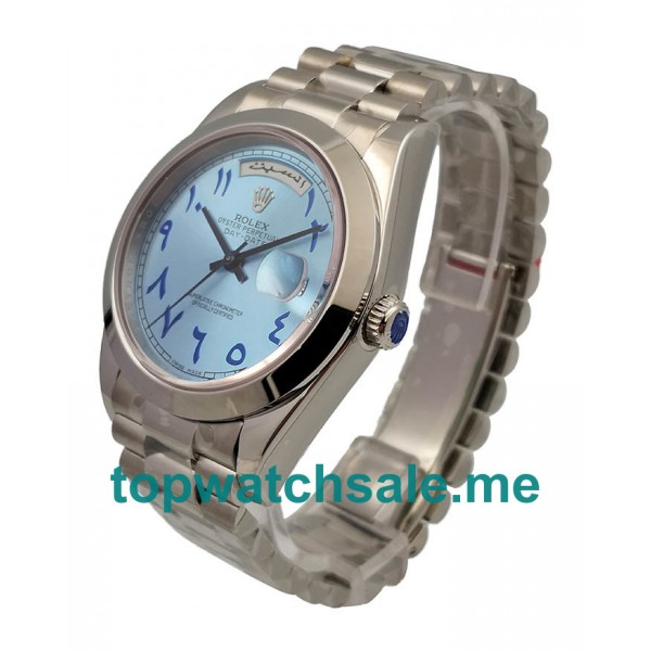 UK Best Quality Rolex Day-Date 228206 Replica Watches With Ice Blue Dials For Men