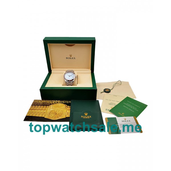 UK Best Quality Rolex Day-Date 228206 Replica Watches With Ice Blue Dials For Men