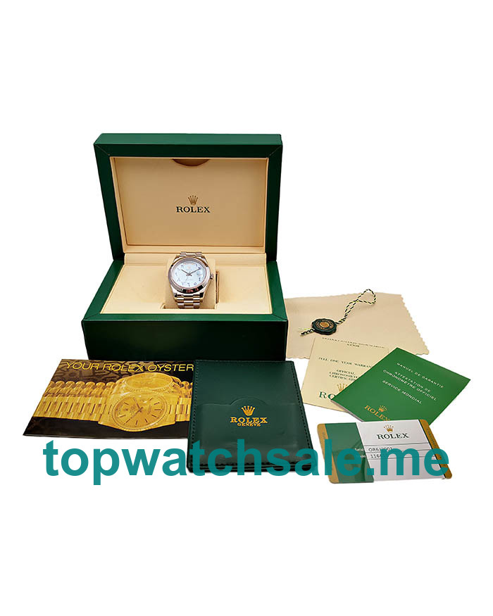 UK Best Quality Rolex Day-Date 228206 Replica Watches With Ice Blue Dials For Men