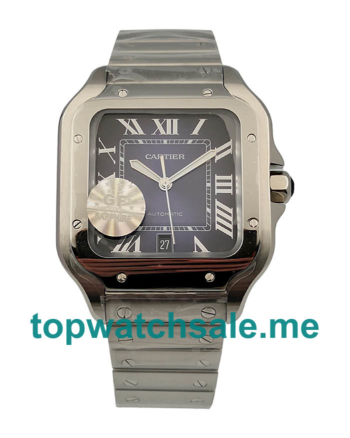 UK 37.5 MM Steel Cartier Santos WSSA0013 Replica Watches