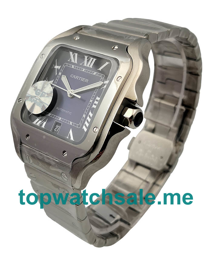 UK 37.5 MM Steel Cartier Santos WSSA0013 Replica Watches