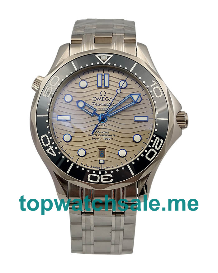 UK Top Quality Omega Seamaster 300 M 210.30.42.20.06.001 Replica Watches With Gray Dials For Sale