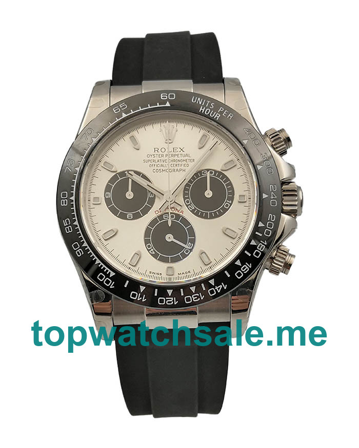 UK Online Replica Rolex Daytona Cosmograph 116519LN JH Stainless Steel Silver Dial Swiss 4130 Run 6@SEC