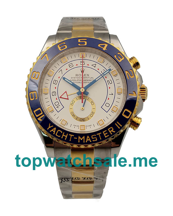 UK High Quality Replica Rolex Yacht-Master II 116681 V5 Stainless Steel & Yellow Gold White Dial Swiss 7750