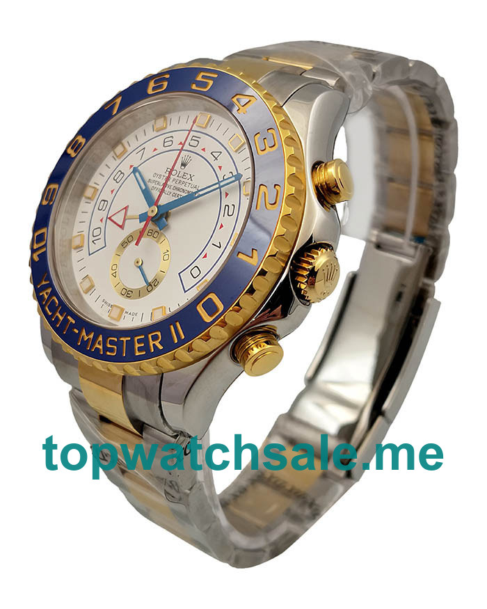 UK High Quality Replica Rolex Yacht-Master II 116681 V5 Stainless Steel & Yellow Gold White Dial Swiss 7750