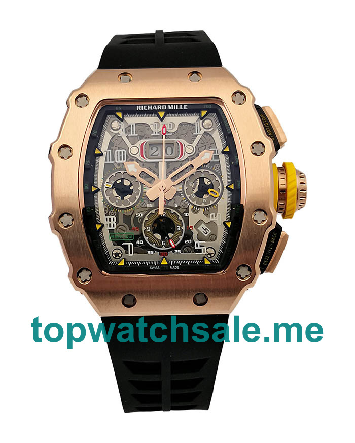 UK 45MM Skeleton Dials Richard Mille RM011 03 Replica Watches
