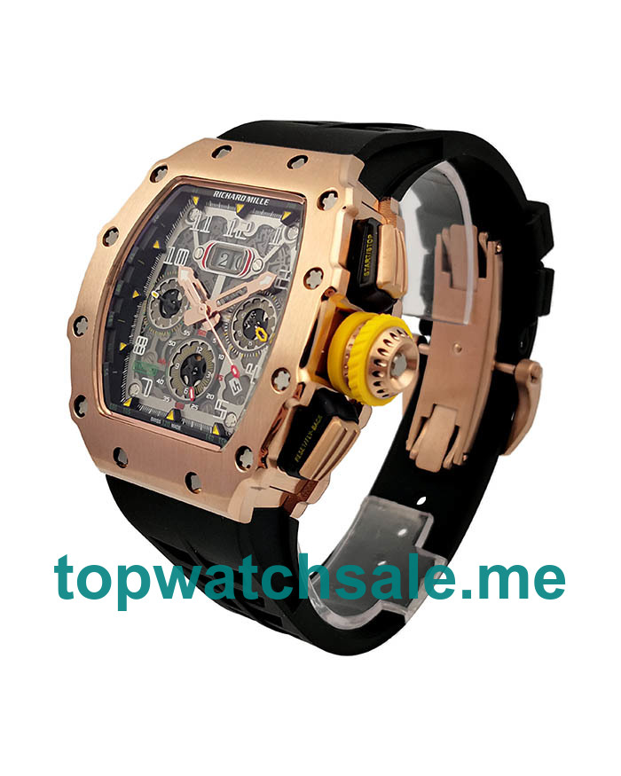 UK 45MM Skeleton Dials Richard Mille RM011 03 Replica Watches