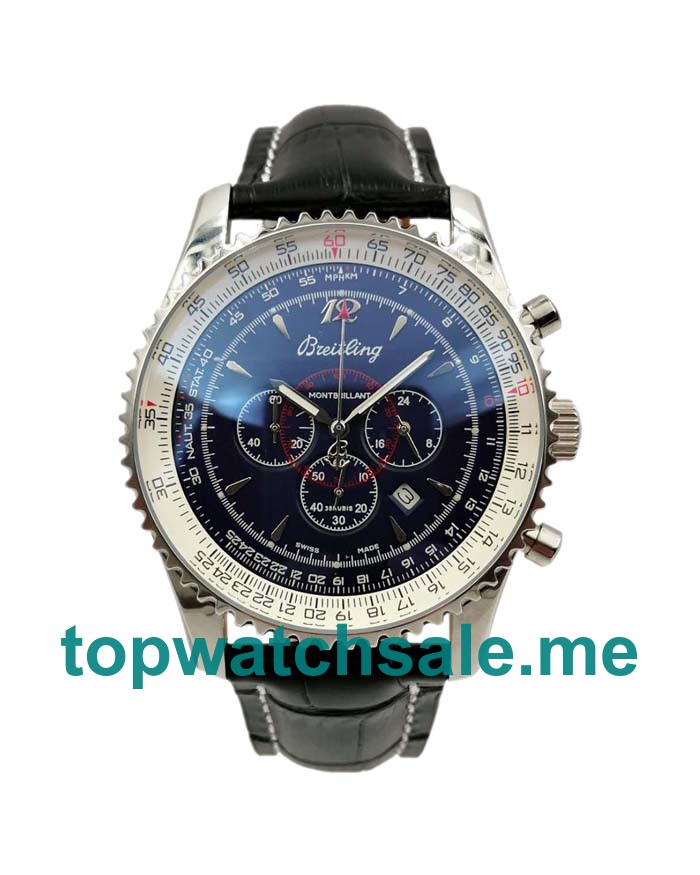 UK 46MM Black Dials Breitling Montbrillant A41370 Replica Watches UK 46MM Black Dials Breitling Montbrillant A41370 Replica Watches