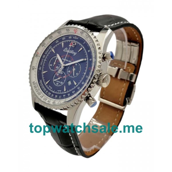 UK 46MM Black Dials Breitling Montbrillant A41370 Replica Watches