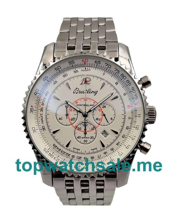 UK 46MM White Dials Breitling Montbrillant A41330 Replica Watches UK 46MM White Dials Breitling Montbrillant A41330 Replica Watches