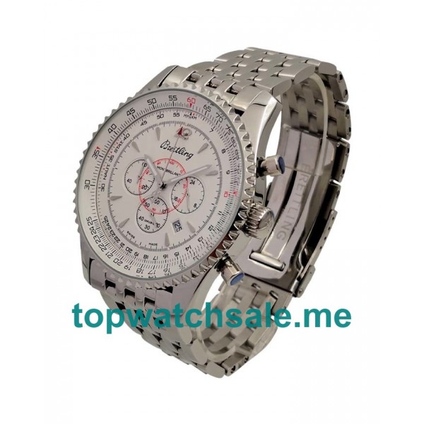 UK 46MM White Dials Breitling Montbrillant A41330 Replica Watches