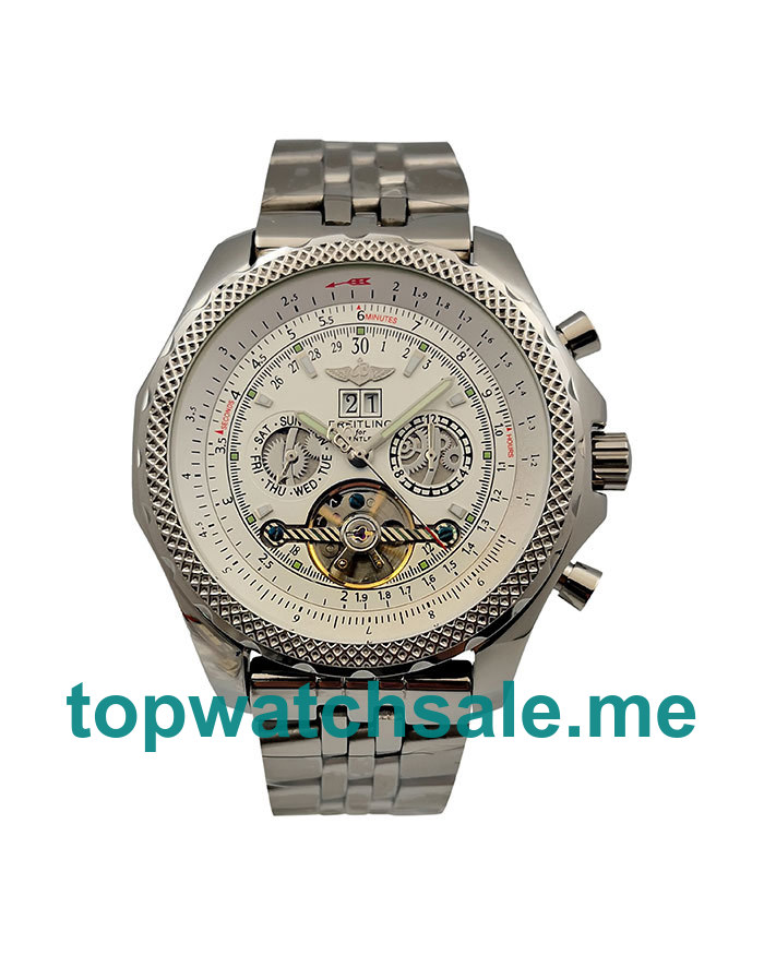 UK 47MM White Dials Breitling Bentley Mulliner Tourbillon 18761 Replica Watches