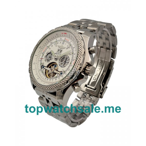 UK 47MM White Dials Breitling Bentley Mulliner Tourbillon 18761 Replica Watches