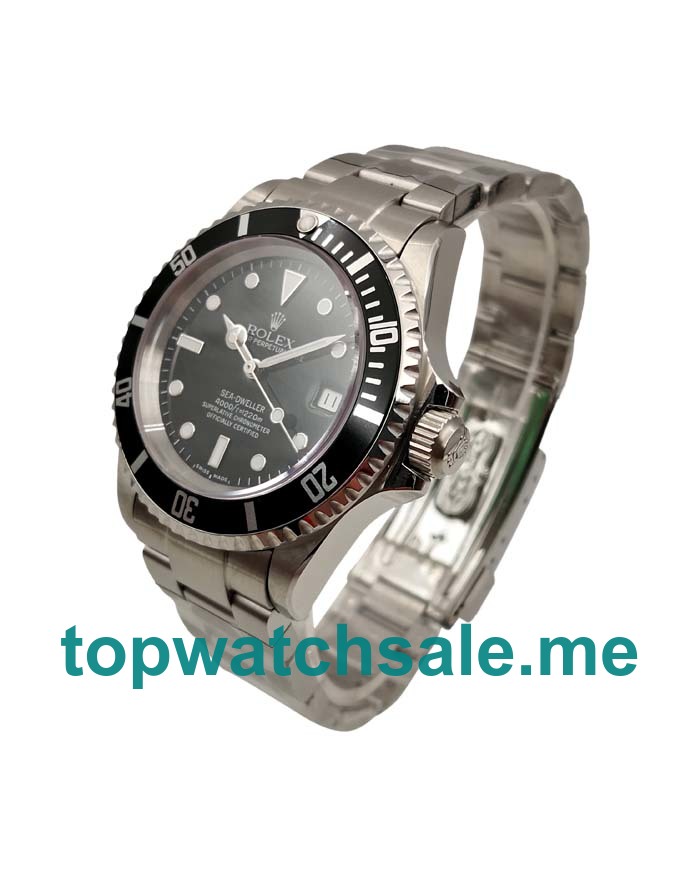 Best Quality Rolex Sea-Dweller 116600 Fake Watches With Black Dials For Men