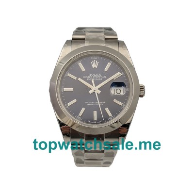 UK 41 MM AAA Quality Rolex Datejust 126300 Fake Watches With Blue Dials For Men