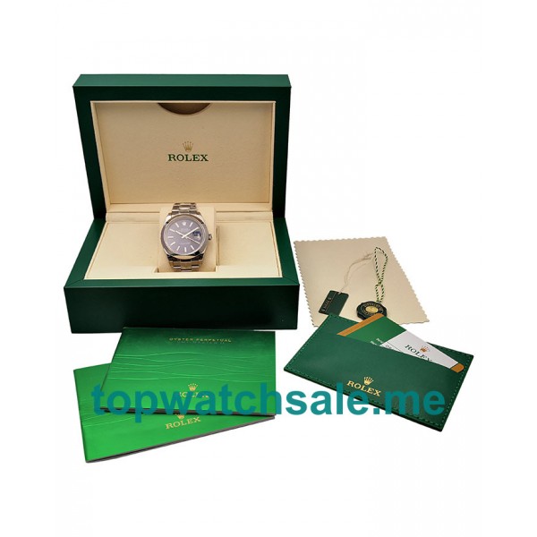 UK 41 MM AAA Quality Rolex Datejust 126300 Fake Watches With Blue Dials For Men