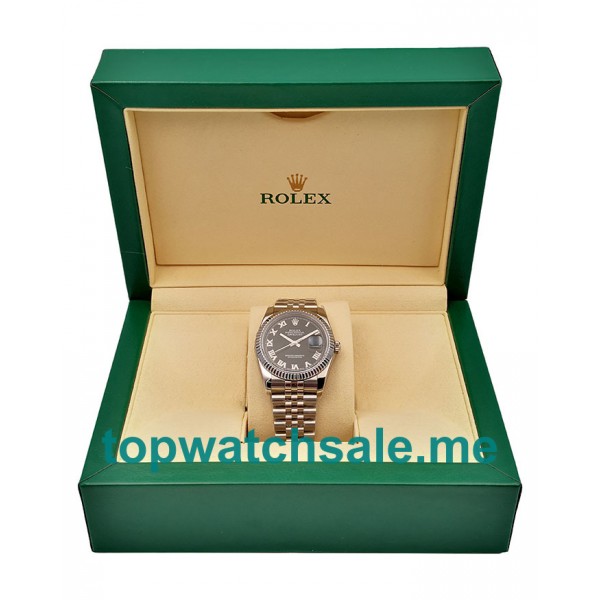 UK 36 MM Rolex Datejust 116234 Fake Watches With Black Dials For Sale