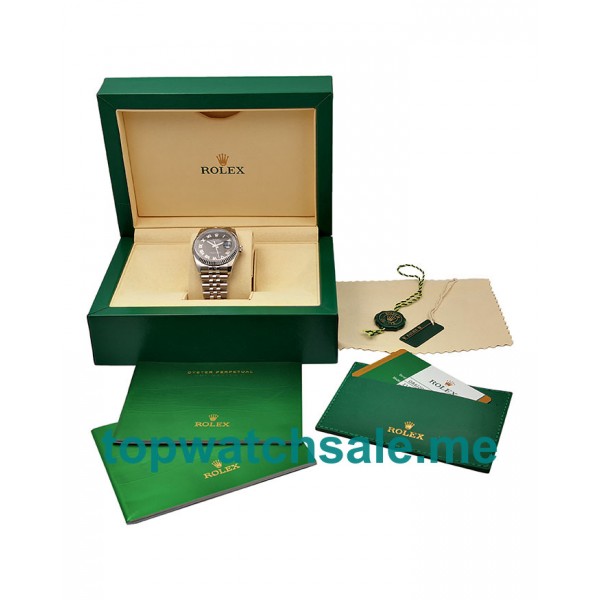 UK 36 MM Rolex Datejust 116234 Fake Watches With Black Dials For Sale