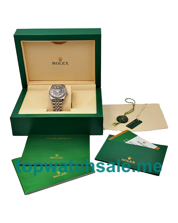 UK 36 MM Rolex Datejust 116234 Fake Watches With Black Dials For Sale
