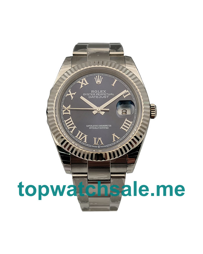 UK 41 MM Top 1:1 Rolex Datejust 126334 Fake Watches With Blue Dials For Men