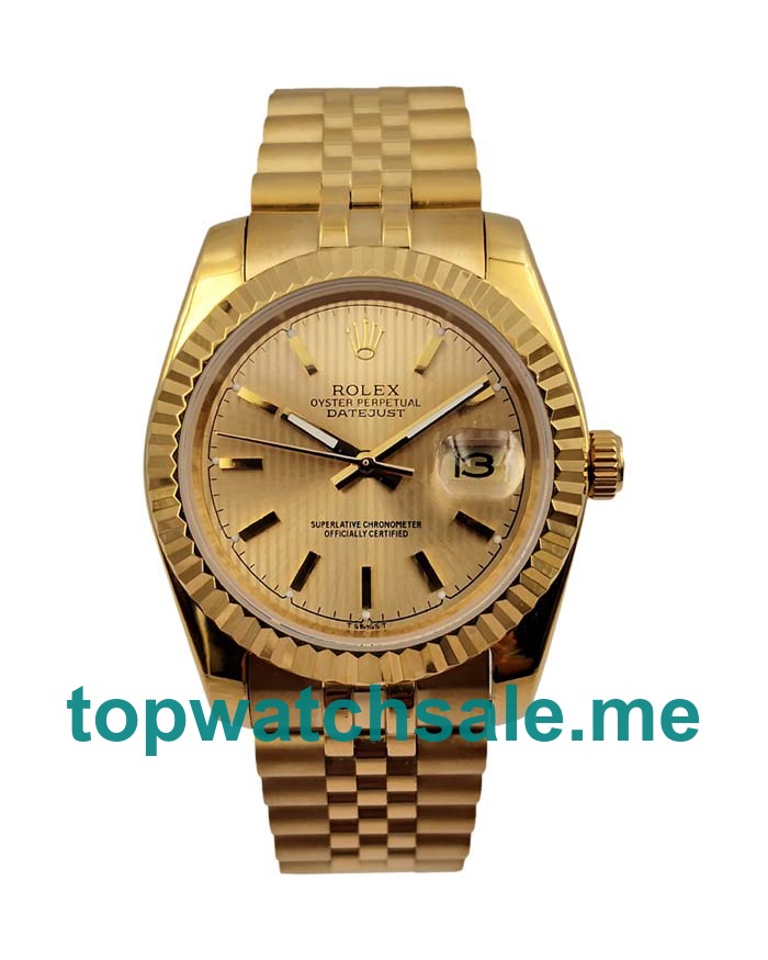 UK 31MM Champagne Dials Rolex Datejust 178278 Replica Watches