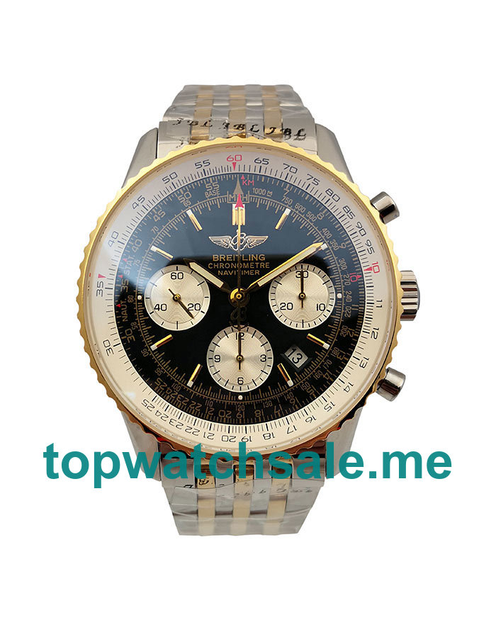 UK AAA Quality Breitling Navitimer D23322 Fake Watches With Black Dials For Men